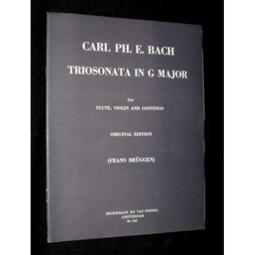 Carl Ph. E. Bach - Triosonata In G Major - For Flute, Violin