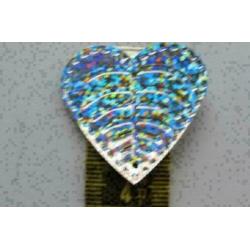 zilverkleurig metallic hart voor kaarten maken of knutselen
