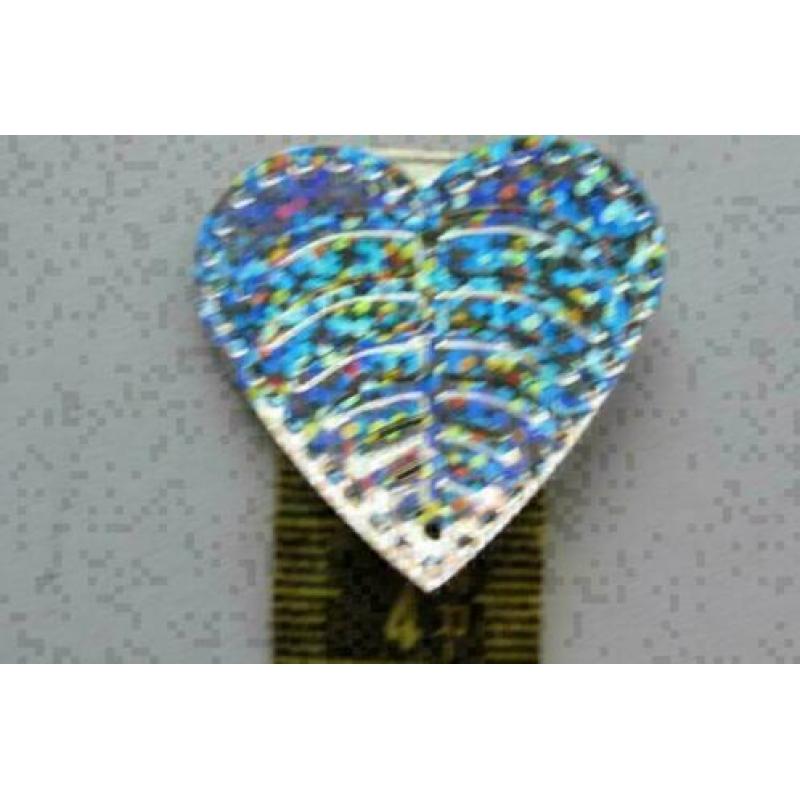 zilverkleurig metallic hart voor kaarten maken of knutselen