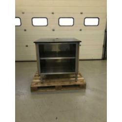 kast met granieten blad // RVS werkblad horeca