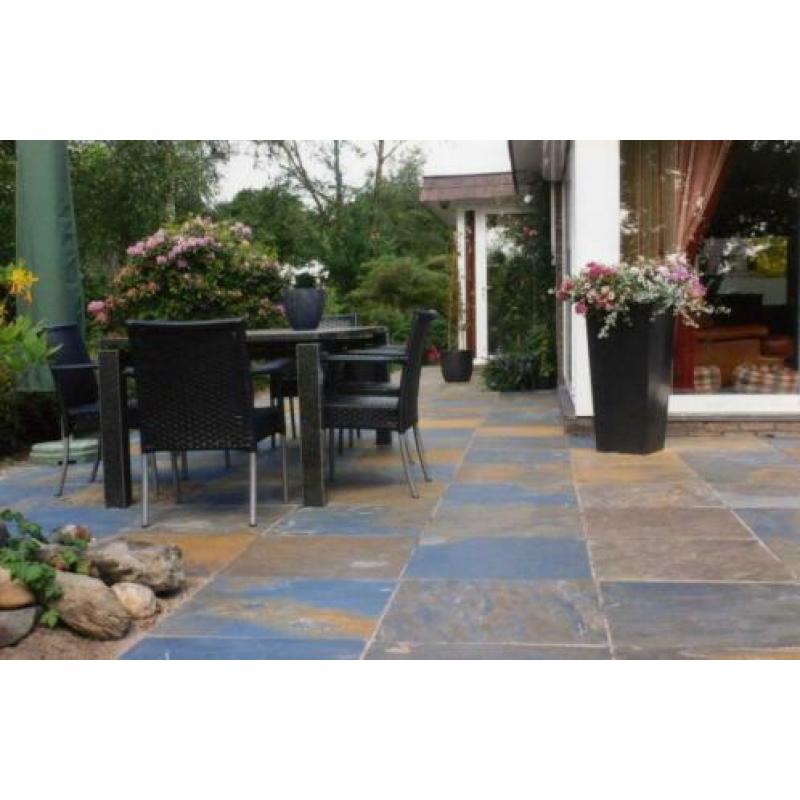 tuintegels Mongools leisteen Rusty Slate 60x60 cm