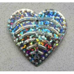zilverkleurig metallic hart voor kaarten maken of knutselen