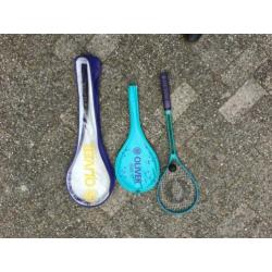 Tennis-racket+hoes+bal Squash-racket+hoes+bal