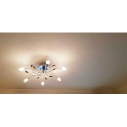 Plafondlamp Tulip met 6 Lichtpunten Chroom