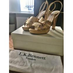 Gouden pumps plateauzool L.K. Bennett zgan!