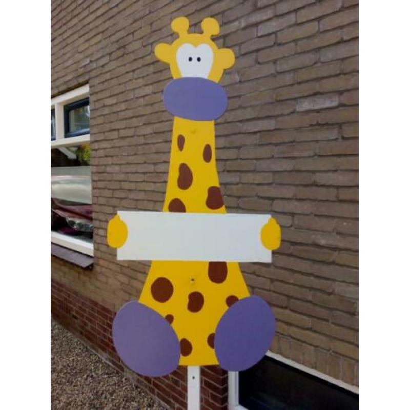 GRATIS RESERVEREN grappige giraffe geboorteborden