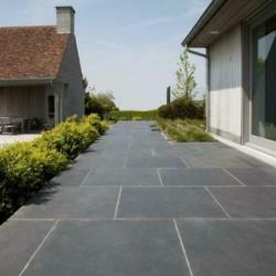 Mustang leisteen Black Slate tuintegels 100x100 cm