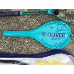 Tennis-racket+hoes+bal Squash-racket+hoes+bal