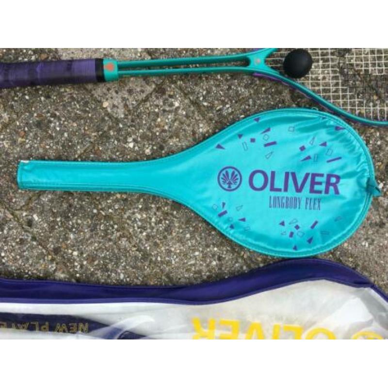 Tennis-racket+hoes+bal Squash-racket+hoes+bal