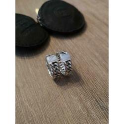 Buddha to Buddha ring Chain Stone Blue Lace maat 20, 925!!
