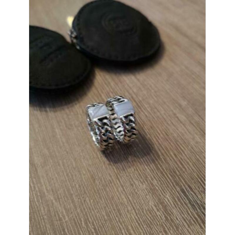 Buddha to Buddha ring Chain Stone Blue Lace maat 20, 925!!