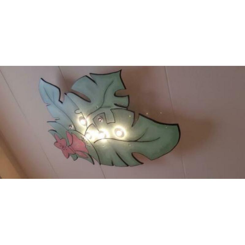Unieke handgemaakte plafond lamp plafoniere jungle safari