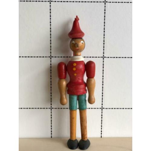 Vintage Scandinavisch design Pinokkio pop van hout