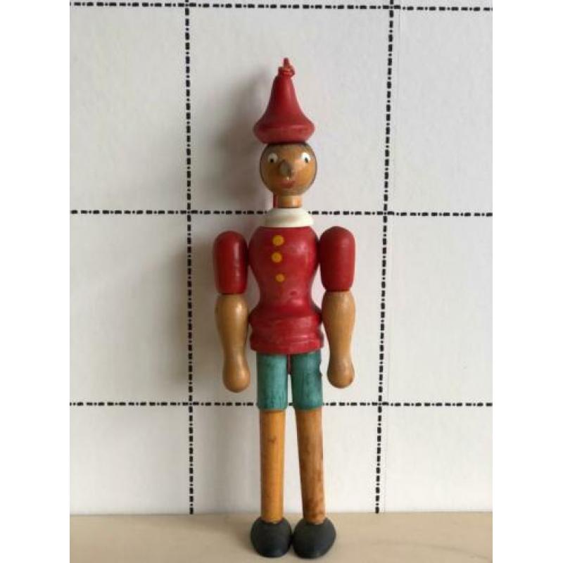 Vintage Scandinavisch design Pinokkio pop van hout