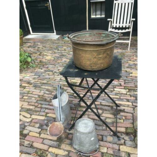 Mooie oude koperen pot ketel