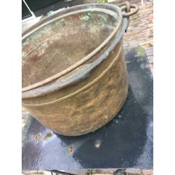 Mooie oude koperen pot ketel