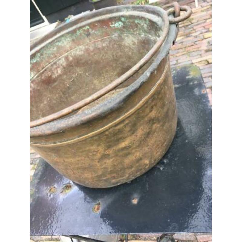 Mooie oude koperen pot ketel