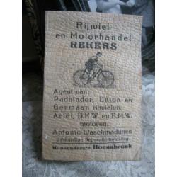 Oude fiets motor reclame - padvinder UNION Germaan Ariël DKW