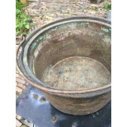Mooie oude koperen pot ketel
