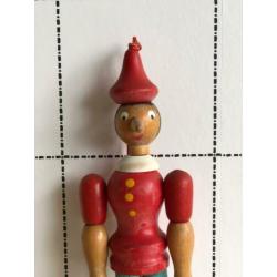 Vintage Scandinavisch design Pinokkio pop van hout