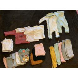Gehele babygarderobe maat 50/56 unisex/meisje