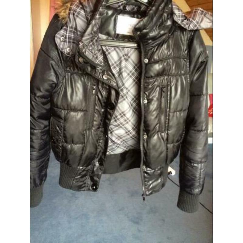 Zwarte winterjas Only