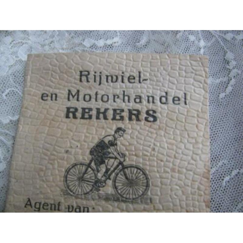 Oude fiets motor reclame - padvinder UNION Germaan Ariël DKW