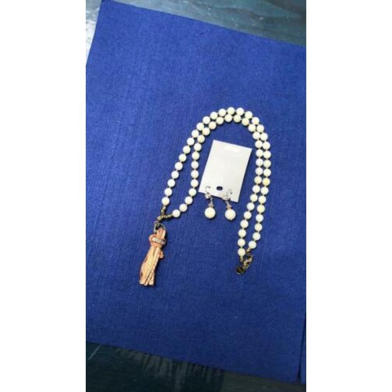 Mooie nieuwe ketting merk Exoal (eventueel met oorbellen)