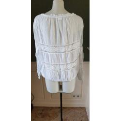 Nette romantische witte BRAEZ top mt XS /S 36, topje wit