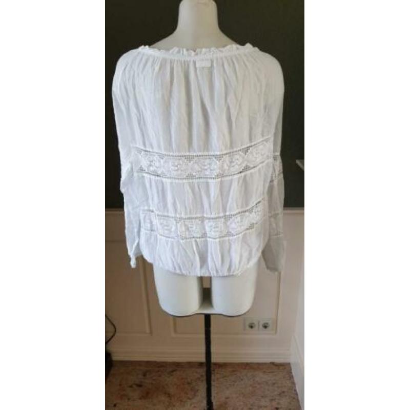 Nette romantische witte BRAEZ top mt XS /S 36, topje wit