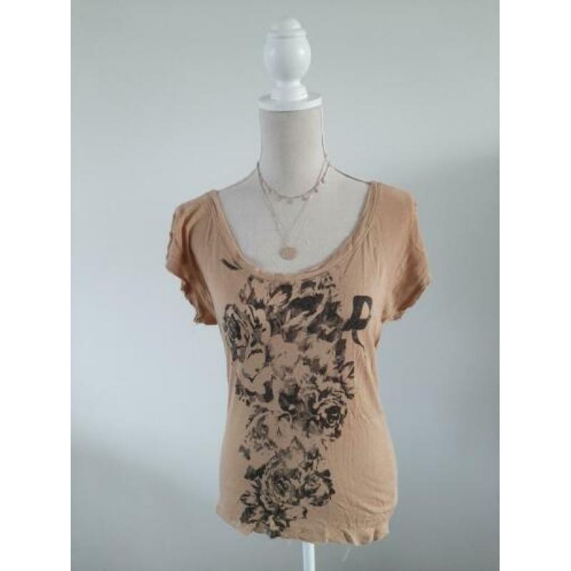 Beige of shoulder top van DEPT maat xs