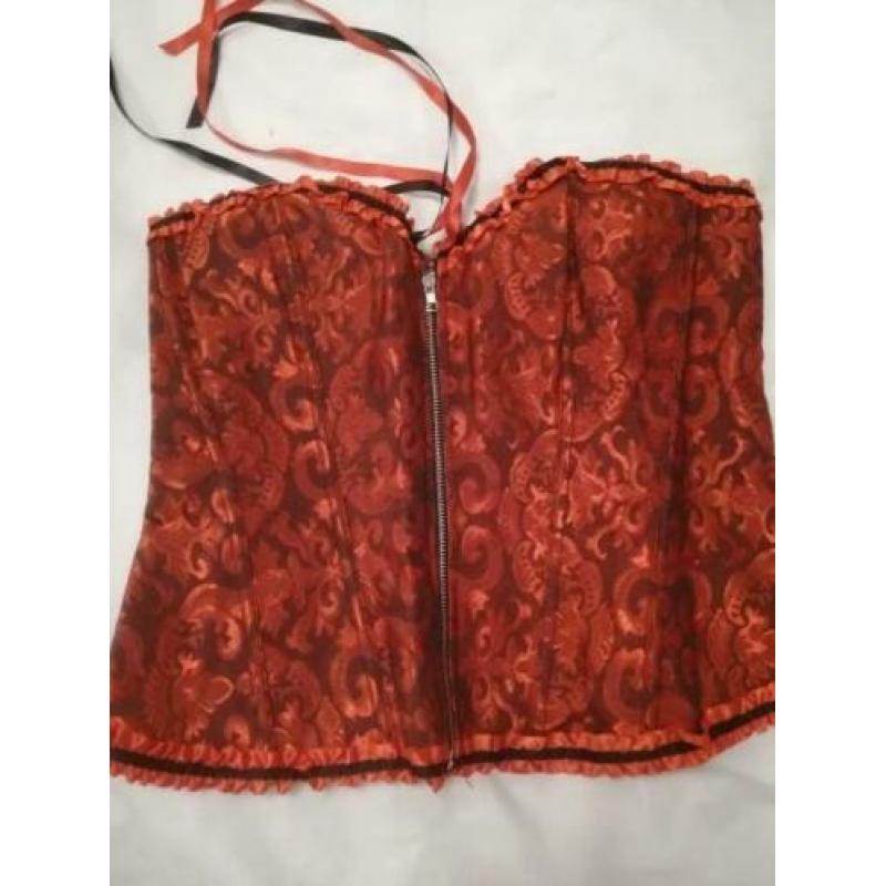 mooi rood korset corset nieuw maat 36
