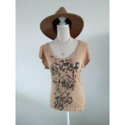 Beige of shoulder top van DEPT maat xs