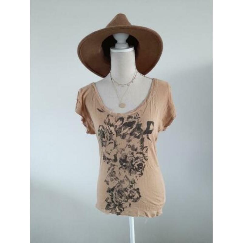 Beige of shoulder top van DEPT maat xs