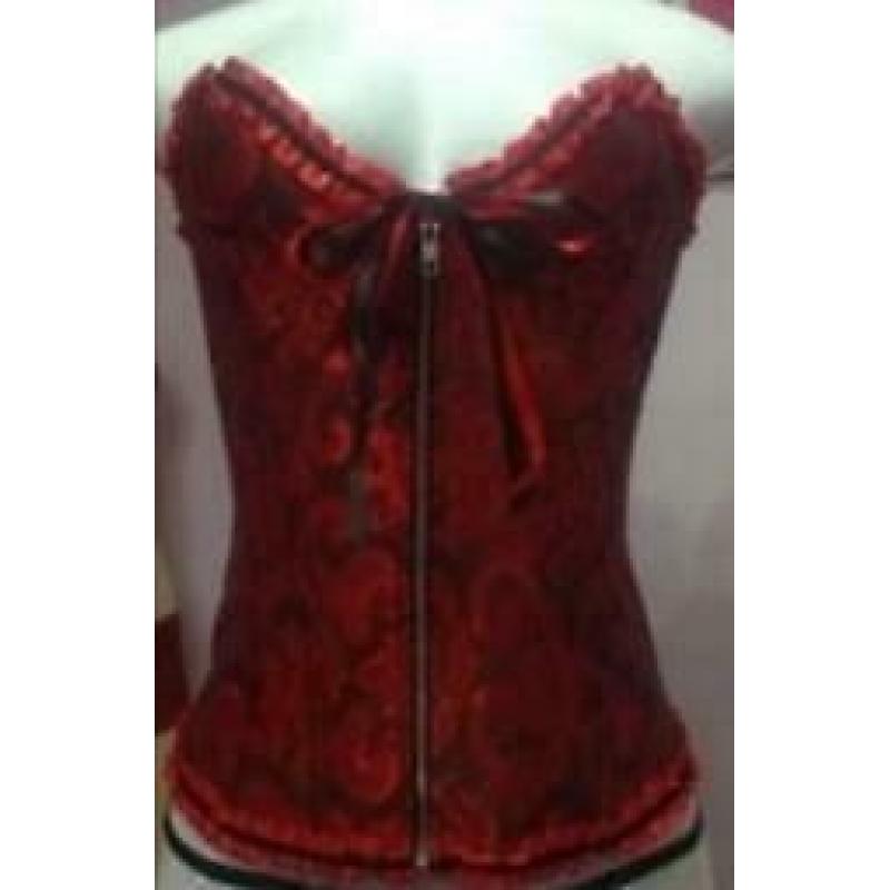 mooi rood korset corset nieuw maat 36