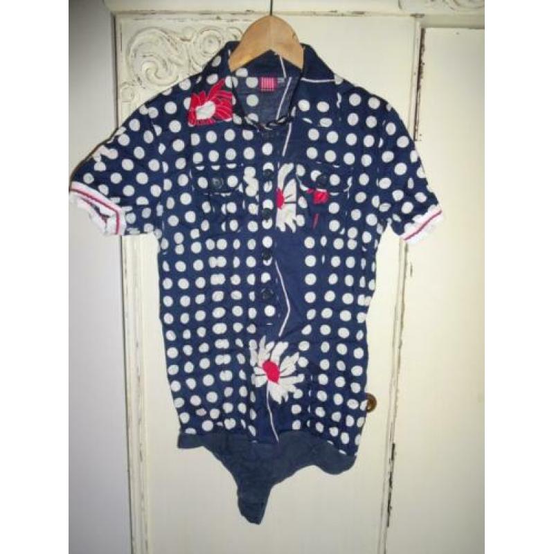 Atmosphere jurk lang bloem paars blauw roze ibiza mt 44