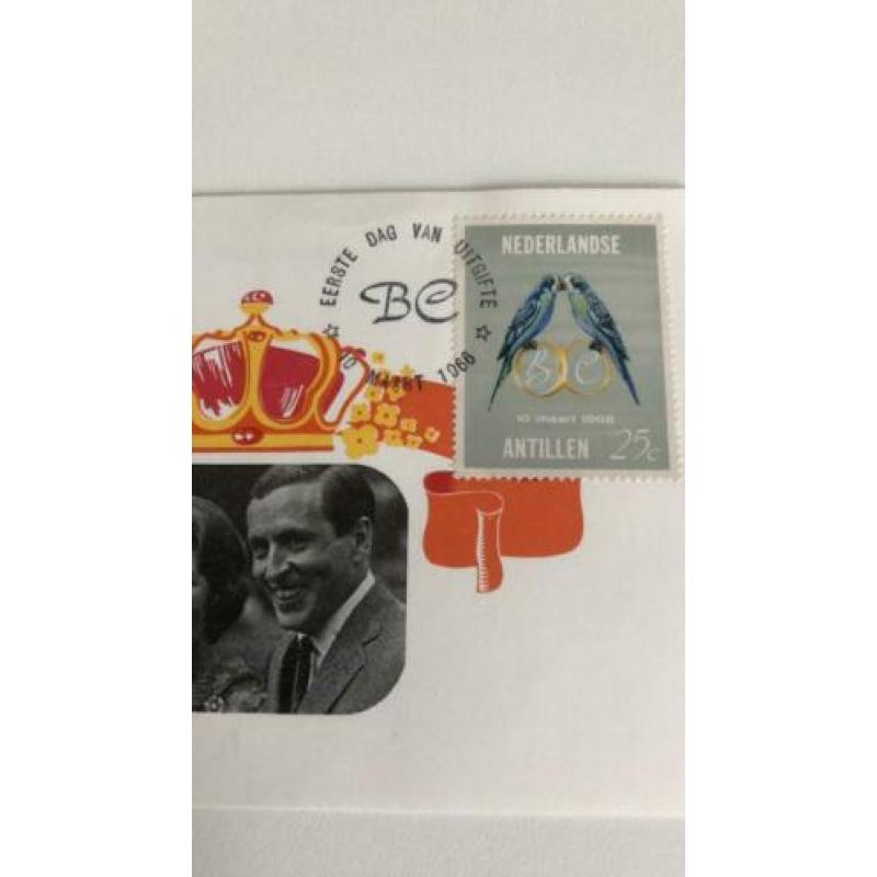 Nederlandse Antillen. Beatrix-Claus. 1966 briefkaart.