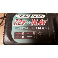 Hitachi acculader steekaccu's, accu en lamp