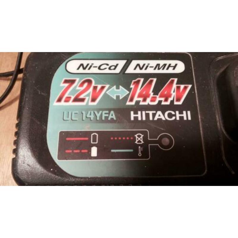 Hitachi acculader steekaccu's, accu en lamp