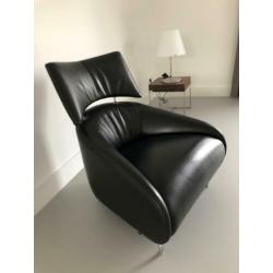 2 prachtige lederen Solymi fauteuils van Leolux