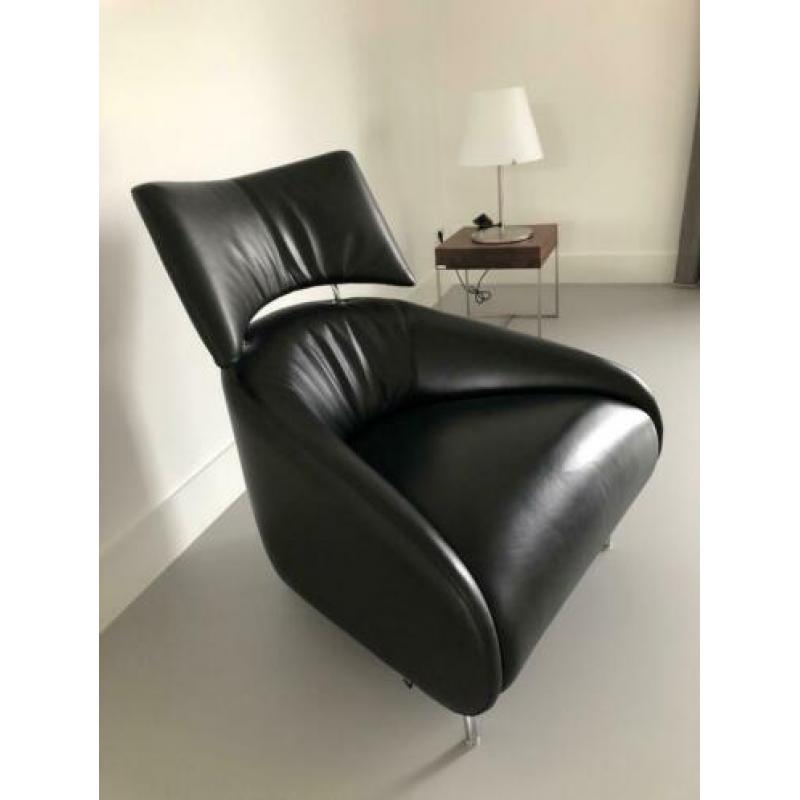 2 prachtige lederen Solymi fauteuils van Leolux