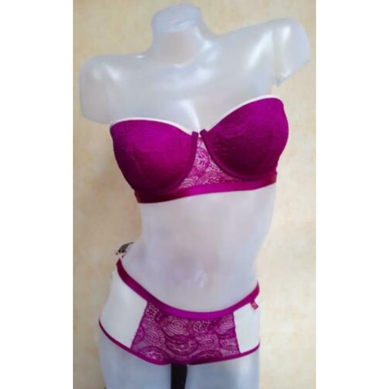 75D Nieuwe d. roze strapless balconette BH SuperTrash 75 D