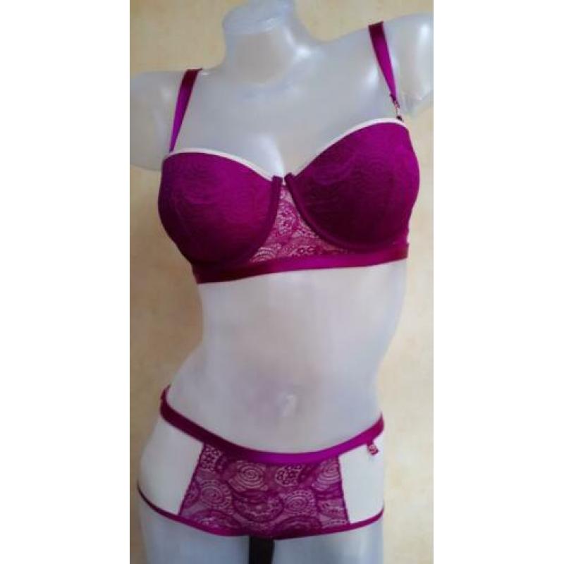 75D Nieuwe d. roze strapless balconette BH SuperTrash 75 D