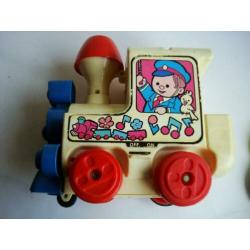 Speelgoed Fisher Price -Trein met muziek en Televisie / 1979