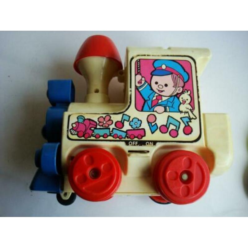 Speelgoed Fisher Price -Trein met muziek en Televisie / 1979