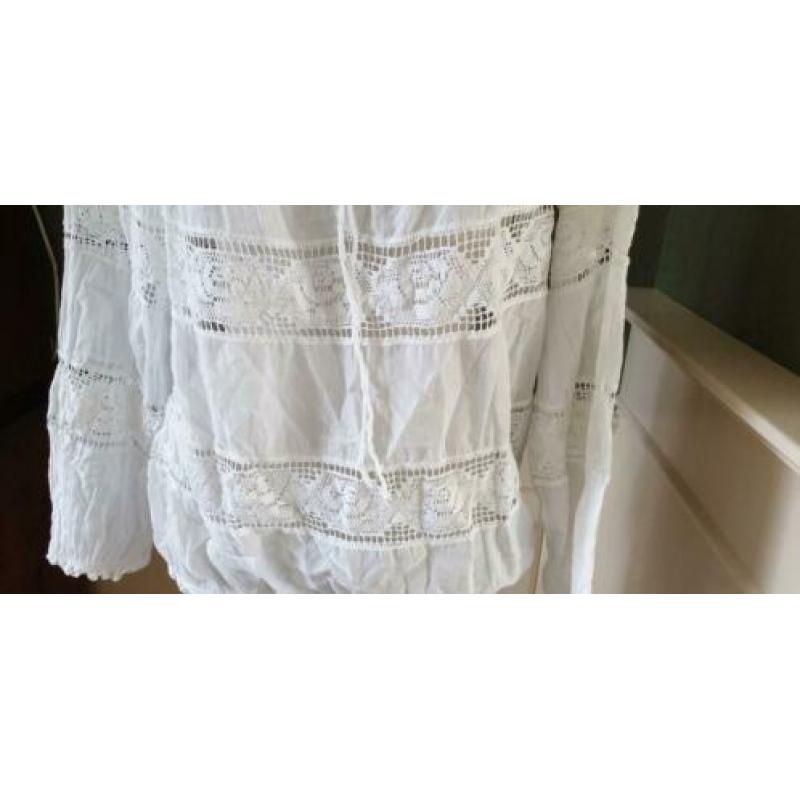 Nette romantische witte BRAEZ top mt XS /S 36, topje wit