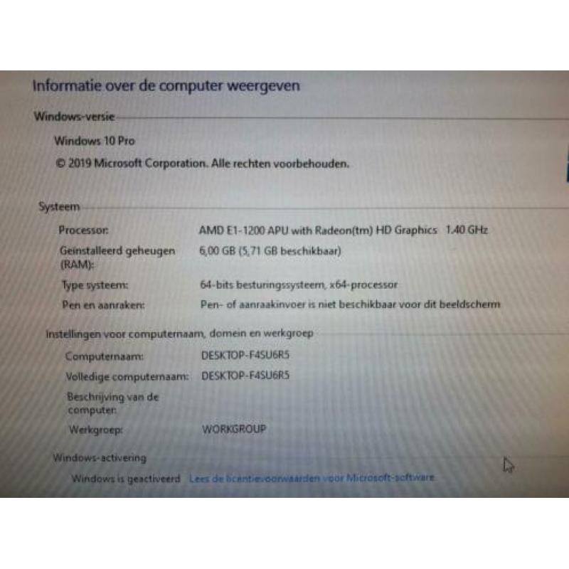 Packard Bell Mini PC AMD/1000GB/6 GB DDR3/Windows 10 Pro
