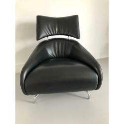 2 prachtige lederen Solymi fauteuils van Leolux