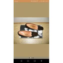 Bruin leren pumps