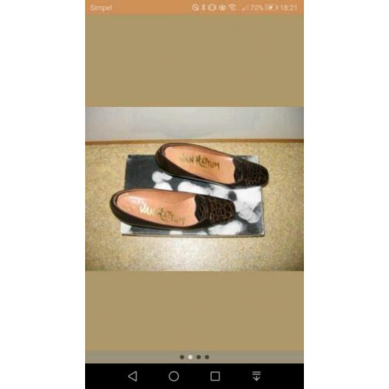 Bruin leren pumps